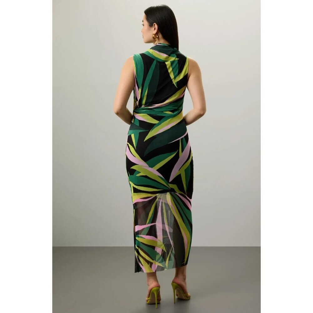 Donna Morgan Abstract Printed Mesh Midi Dress – Women’s Size 8 - Picture 7 of 11